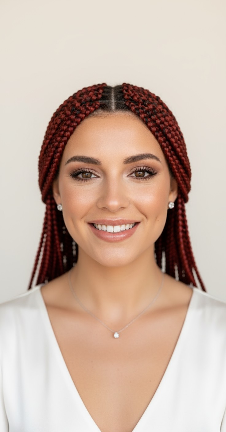 After Red Box Braids